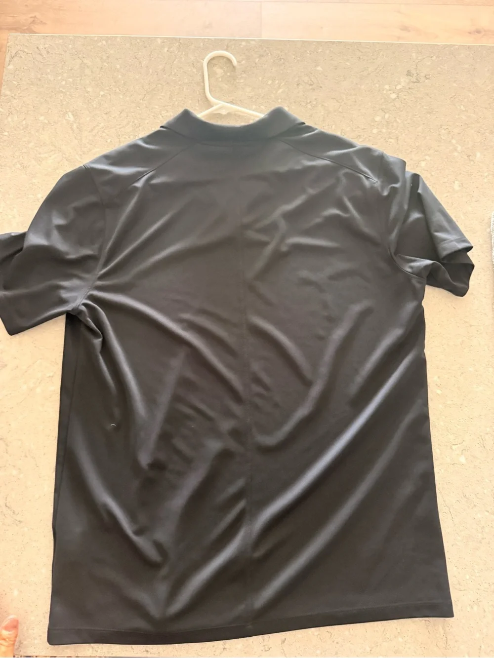 Nike Black Short-Sleeve Polo with Reflective Swoosh
